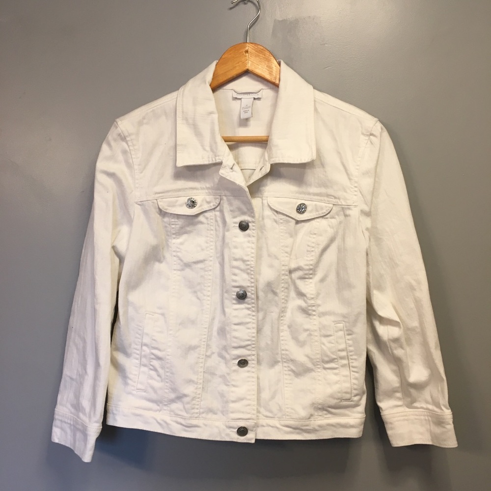 Charter Club White Jean Jacket